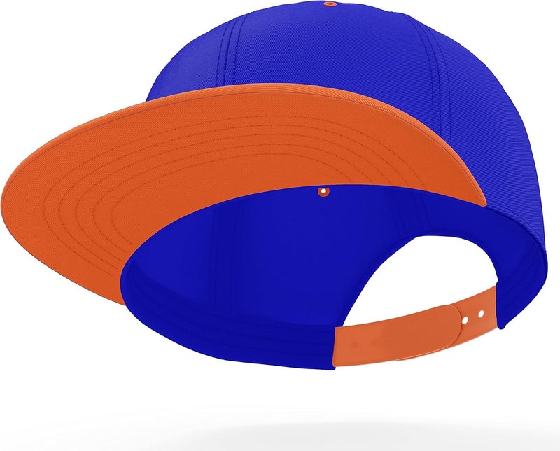 Daxton Store Classic Blank Snapback Flat Bill Visor Hat Cap One Size Adjustable Back - Image 2
